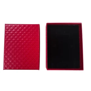Boîte cadeau rouge avec intérieur velours noir