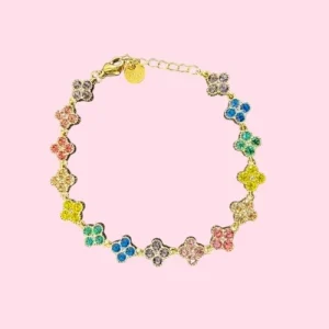 bracelet Flower multicolore aux couleurs claires