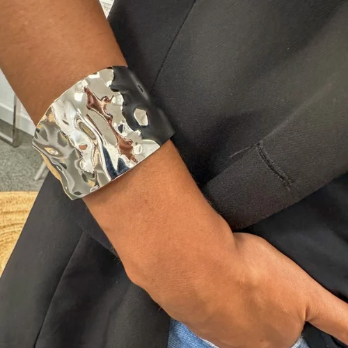 Bijoux en acier jonc gaya argente